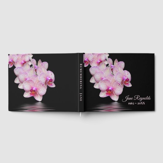 Memorial Service Pink Orchids Water Reflection  Gastenboek (Volledig)