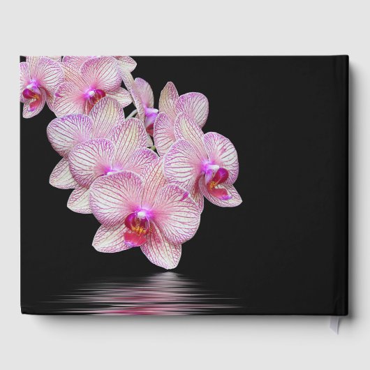 Memorial Service Pink Orchids Water Reflection  Gastenboek (Achterkant)