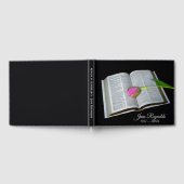 Memorial Service Pink Tulip on Holy Bible Gastenboek (Volledig)