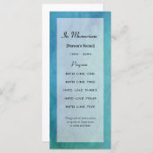 Memorial Service Program Card Programmakaart (Voorkant / Achterkant)