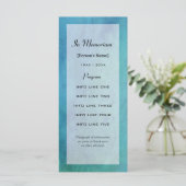 Memorial Service Program Card Programmakaart (Staand voorkant)