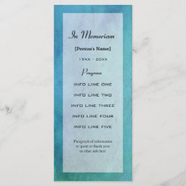Memorial Service Program Card Programmakaart