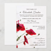 Memorial Service | Rode papaver Kaart (Voorkant / Achterkant)