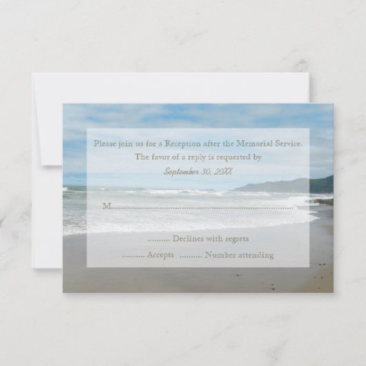 Memorial Service RSVP uitnodiging (Voorkant)