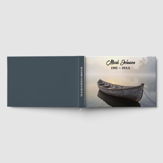 Memorial Service Rustic Rowboat On a Calm Lake Gastenboek (Volledig)