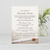 Memorial Service | Schuif op het strand Kaart (Staand voorkant)