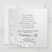 Memorial Service Simple White Elegant Your Photo Kaart (Achterkant)