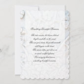 Memorial Service Soft White Floral Photo Card Kaart (Achterkant)