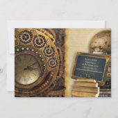 Memorial Service Steampunk Gear Time Machine Foto Kaart (Achterkant)