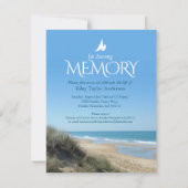 Memorial service strand uitvaart uitnodigingen (Voorkant)