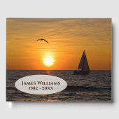 Memorial Service Sunset Sailboat on Lake Michigan Gastenboek (Voorkant)