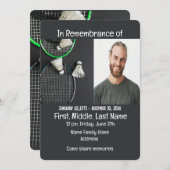 Memorial Service uitnodigen badminton Kaart (Voorkant / Achterkant)