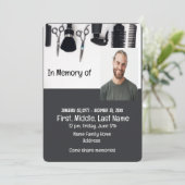 Memorial Service Uitnodigen voor een kapper Kaart (Staand voorkant)