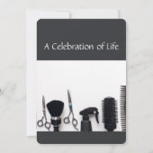 Memorial Service Uitnodigen voor een kapper Kaart (Achterkant)