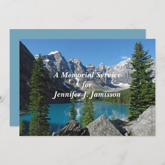 Memorial Service Uitnodiging Bergen Meer (Voorkant / Achterkant)