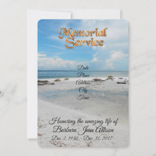 Memorial Service-uitnodiging strand Kaart