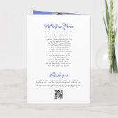 Memorial service uitvaart duif blauw roos foto programma (Achterkant)