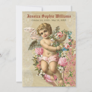 Memorial Service  Victoriaans Angel Death Aankondiging