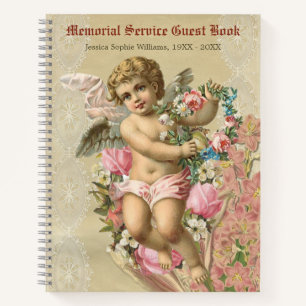 Memorial Service  Victoriaans Angel Guestbook Notitieboek