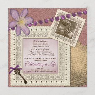 Memorial Service Victoriaans  paper Foto Kaart