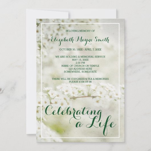 Memorial Service Viering van de Baby van het leven Kaart (Voorkant)