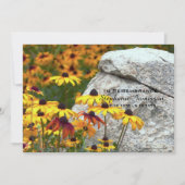 Memorial Service Viering van het leven Geel Bloem Kaart (Voorkant)