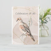 Memorial Service Waterverf Mourning Dove Kaart (Staand voorkant)