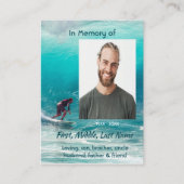 Memorial  Service Wave Surfer Water Contactkaartje (Voorkant)