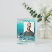 Memorial  Service Wave Surfer Water Contactkaartje (Staand voorkant)