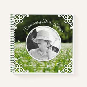 Memorial Service Wildflower Meadow Photo Guestbook Notitieboek