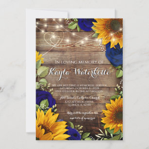 Memorial Service Zonnebloem & Rozen overlijden Uit Kaart