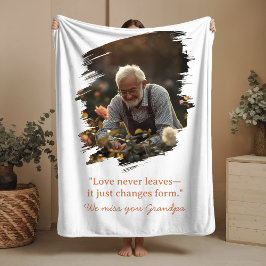 Memorial Sherpa Blanket Loss of Loved One Photo Deken
