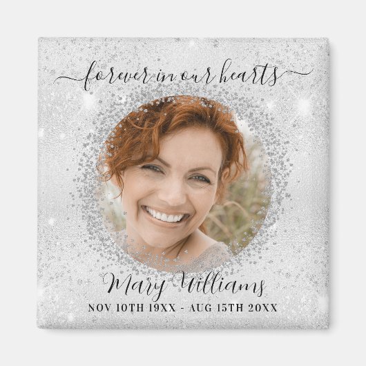 Memorial Silsparkles foto voor altijd Magneet (Voorkant)
