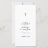 Memorial Simple and Modern Cross Bedankkaart (Voorkant)