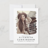 Memorial Simple and Modern Photo Lijst Bedankkaart (Voorkant)