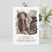 Memorial Simple and Modern Photo Lijst Bedankkaart (Staand voorkant)