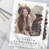 Memorial Simple and Modern Photo Lijst Bedankkaart