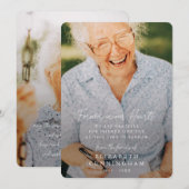 Memorial Simple Forever in ons hart Foto Bedankkaart (Voorkant / Achterkant)