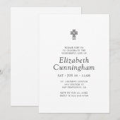 Memorial Simple Minimalist  Cross Kaart (Voorkant / Achterkant)