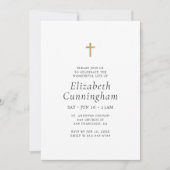 Memorial Simple Minimalist Cross Kaart (Voorkant)