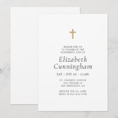 Memorial Simple Minimalist Cross Kaart (Voorkant / Achterkant)