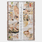 Memorial Simple Minimalist Modern 10 Photo Collage Deken (Voorkant Verticaal)