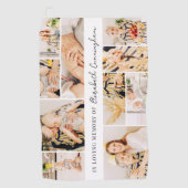 Memorial Simple Minimalist Modern 10 Photo Collage Golfhanddoek (Voorkant)
