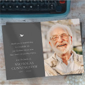 Memorial Simple Minimalist Modern Foto Bedankkaart