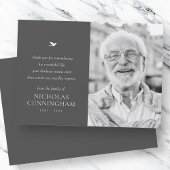 Memorial Simple Minimalist Modern Foto Bedankkaart