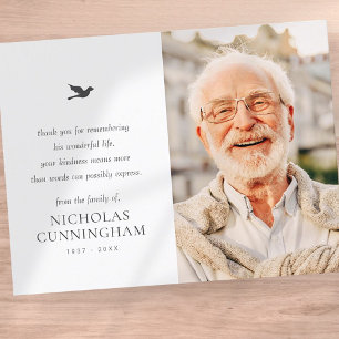 Memorial Simple Minimalist Modern Foto Briefkaart