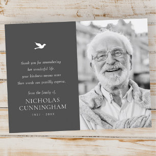 Memorial Simple Minimalist Modern Foto Briefkaart