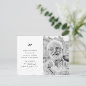 Memorial Simple Minimalist Modern Foto Briefkaart (Staand voorkant)