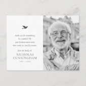 Memorial Simple Minimalist Modern Foto Briefkaart (Voorkant)