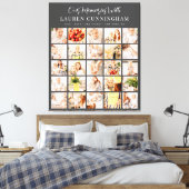 Memorial Simple Modern Minimalist 25 Photo Collage Canvas Afdruk (Insitu (Slaapkamer))